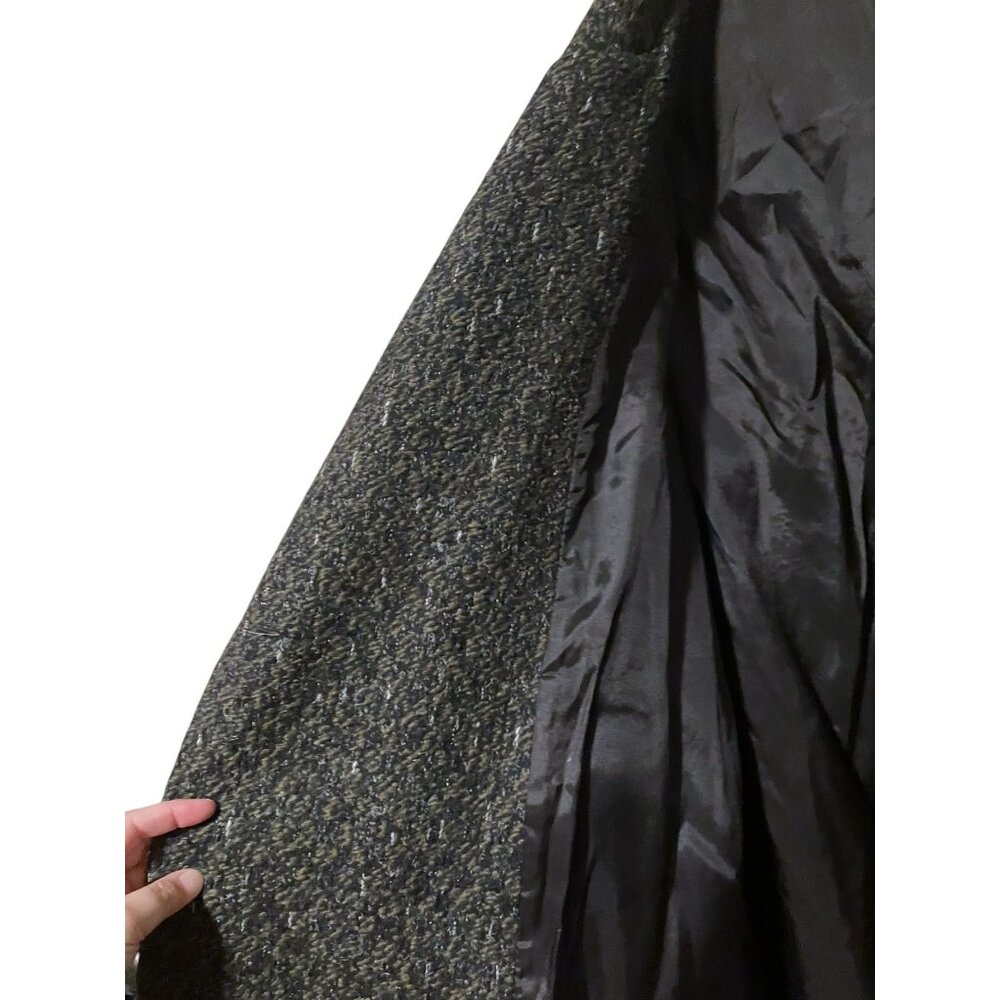 Vintage Falcone Tweed Overcoat 42 Coat Double Breasted USA Minimalist Capsule - Picture 7 of 14